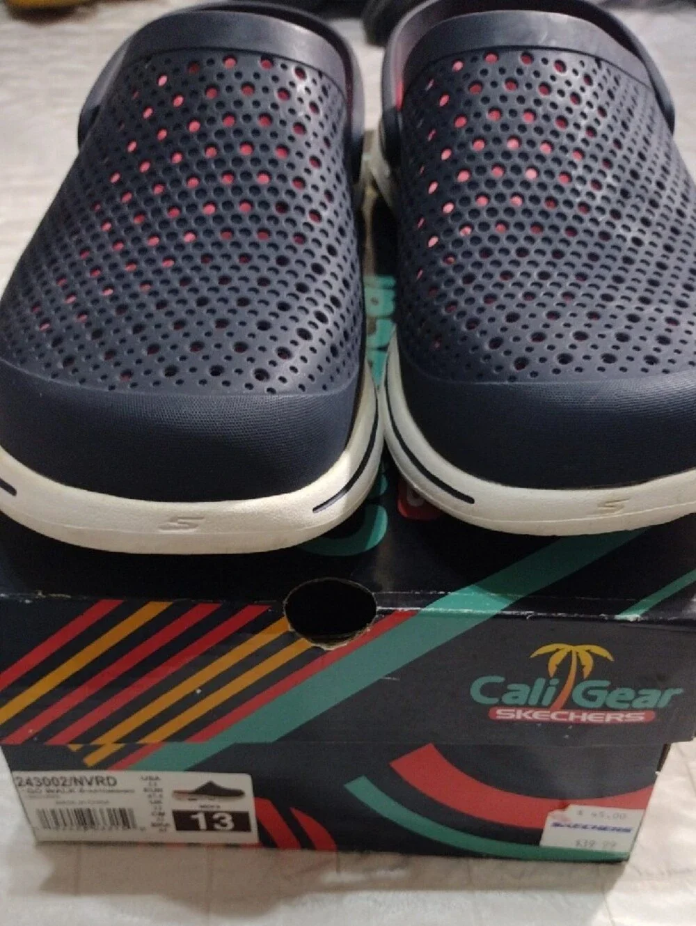 Skechers Men’s Navy and Red Clog